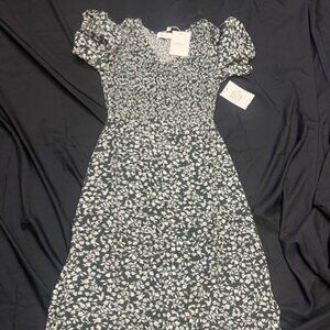 Bohme Green and White Print Dress